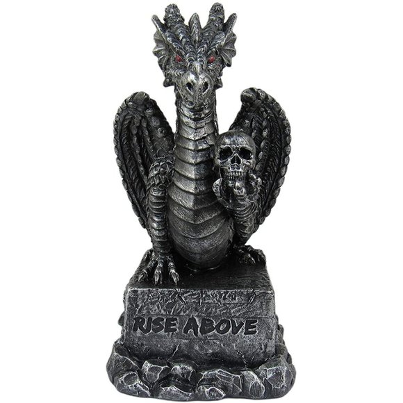 5" Medieval Motivation Mini Dragon Desk Statues 4 PCS Set Inspirational Sayings - Picture 5 of 6